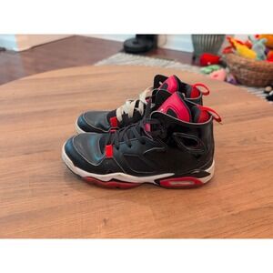 Nike Jordans Kids Black and Red High-Top Sneakers